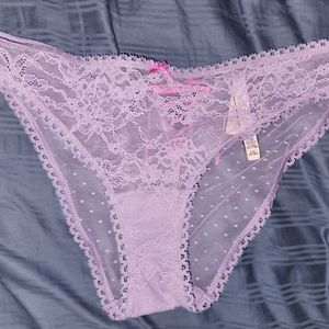 New With Tags Victorias Secret Lace Lavender Panties